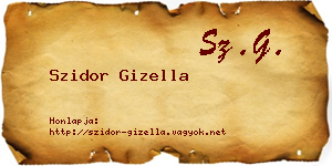 Szidor Gizella névjegykártya